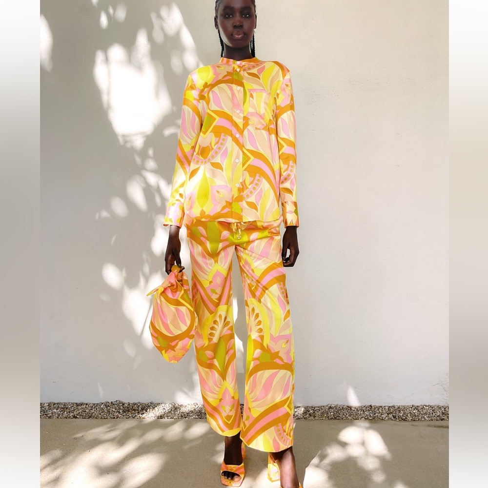 Zara silk pant set